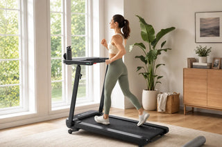 Walking toward 15,000 steps on a UREVO treadmill