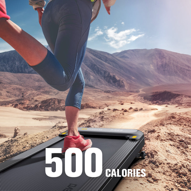 Burn 500 calories running outdoors on the UREVO SpaceWalk E1L Smart Walking Pad