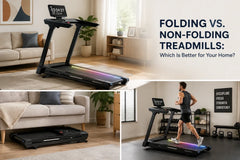 Folding vs non-folding treadmills for home workouts and space-saving storage