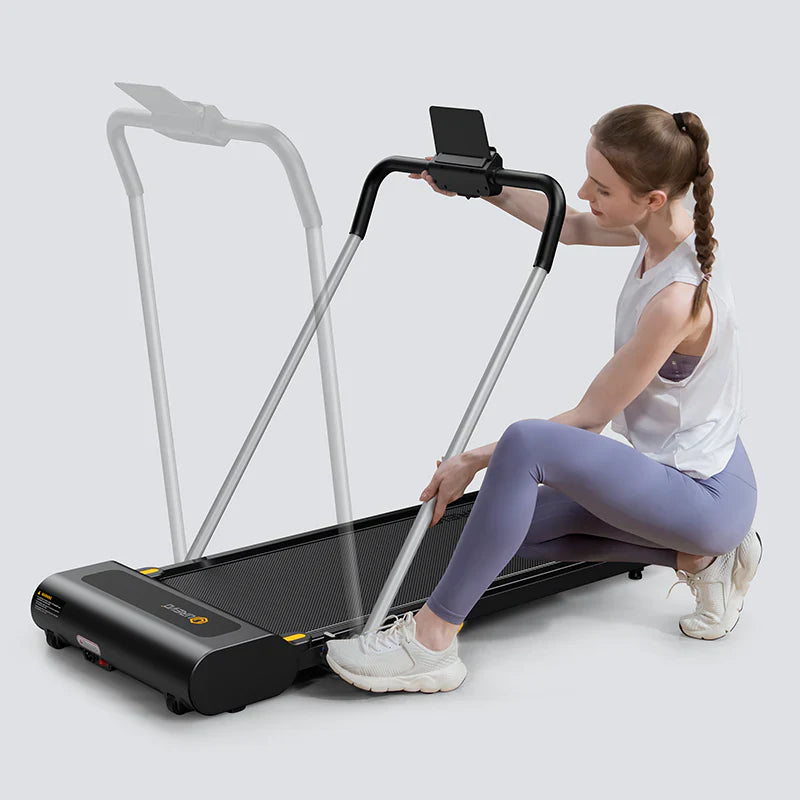 Girl Folding Urevo Walking Pad with Ease