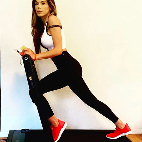 Fitness Enthusiast Training on Urevo Foldable Treadmills