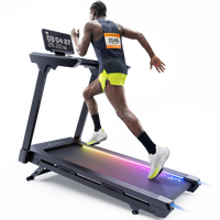 Runner using the UREVO CyberMega Smart Treadmill