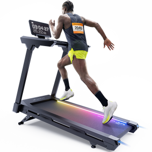 Runner using the UREVO CyberMega Smart Treadmill