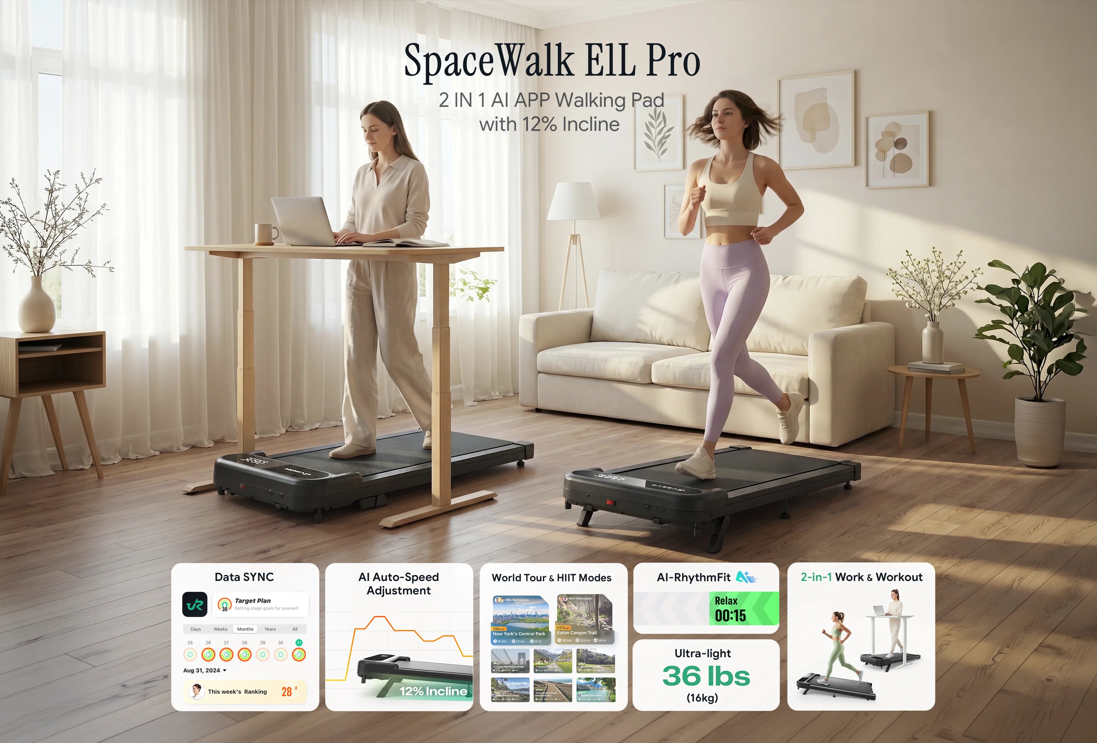 UREVO SpaceWalk E1L Pro Smart Walking Pad