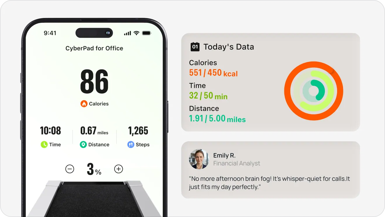 UREVO walking data tracking