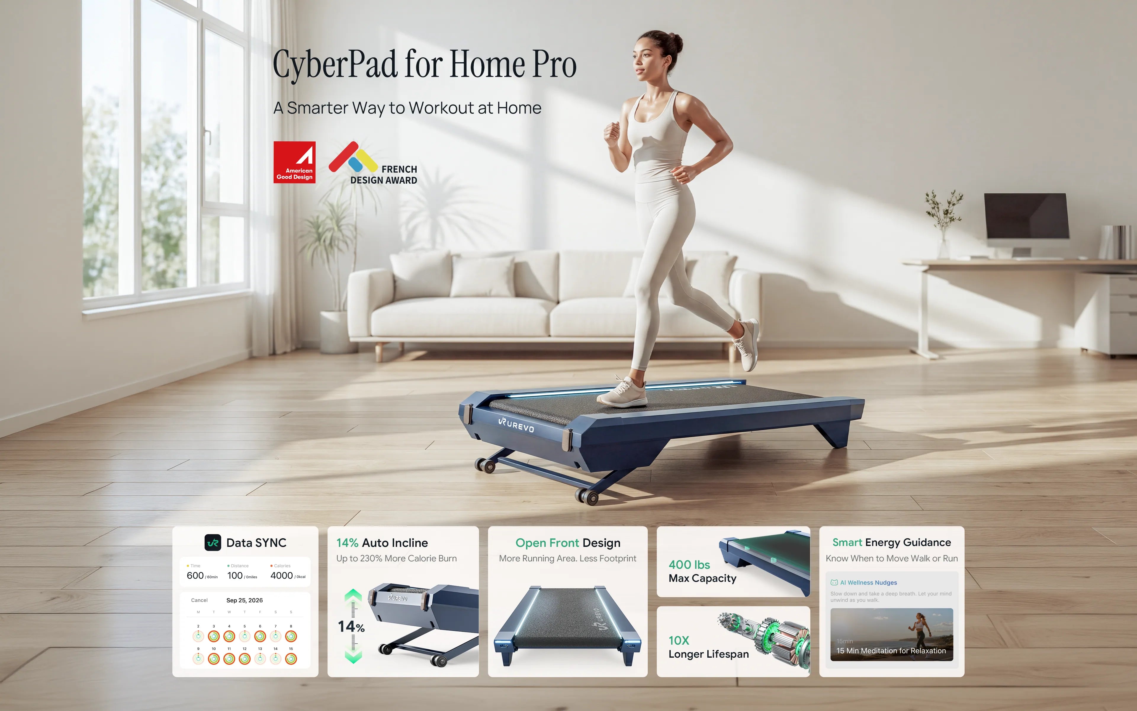 UREVO CyberPad for Home Pro Smart Treadmill