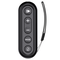 UREVO treadmill remote control, black with play, volume, mode, and mute control buttons.
